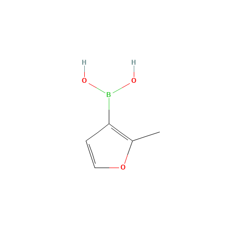 (2-methylfuran-3-yl)boronic acid (CAS: 1053182-85-6) - Chemical Structure and Molecular Formula 
