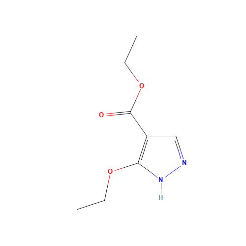 ethyl 5-ethoxy-1H-pyrazole-4-carboxylate (CAS: 332066-58-7) - Chemical Structure and Molecular Formula 