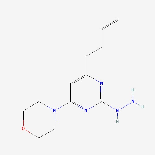(4-but-3-enyl-6-morpholin-4-ylpyrimidin-2-yl)hydrazine (CAS: 845534-17-0) - Chemical Structure and Molecular Formula 