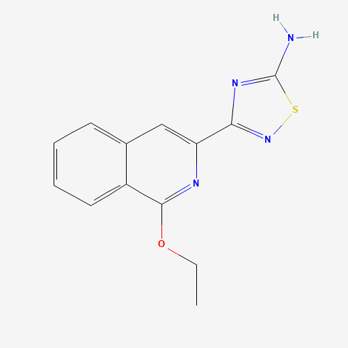 3-(1-ethoxyisoquinolin-3-yl)-1,2,4-thiadiazol-5-amine (CAS: 1179360-31-6) - Chemical Structure and Molecular Formula 