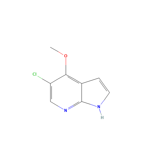 5-chloro-4-methoxy-1H-pyrrolo[2,3-b]pyridine (CAS: 1020056-69-2) - Chemical Structure and Molecular Formula 