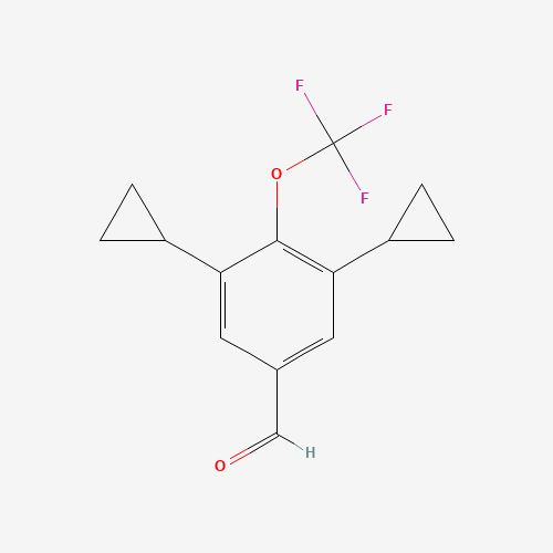 3,5-dicyclopropyl-4-(trifluoromethoxy)benzaldehyde (CAS: 1350760-75-6) - Related Chemical Product