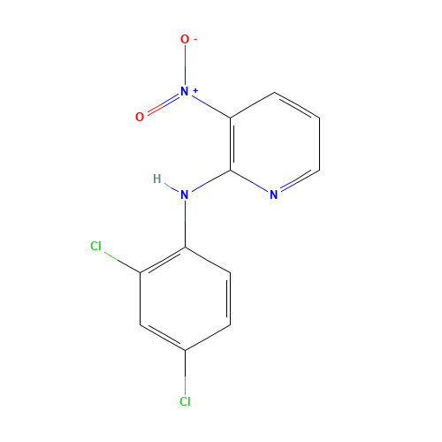 N-(2,4-dichlorophenyl)-3-nitropyridin-2-amine (CAS: 61963-77-7) - Chemical Structure and Molecular Formula 