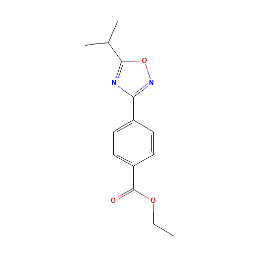ethyl 4-(5-propan-2-yl-1,2,4-oxadiazol-3-yl)benzoate (CAS: 1166756-84-8) - Related Chemical Product