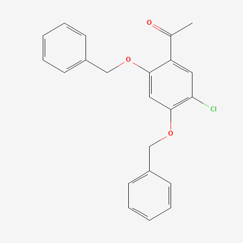 1-[5-chloro-2,4-bis(phenylmethoxy)phenyl]ethanone (CAS: 705963-54-8) - Chemical Structure and Molecular Formula 