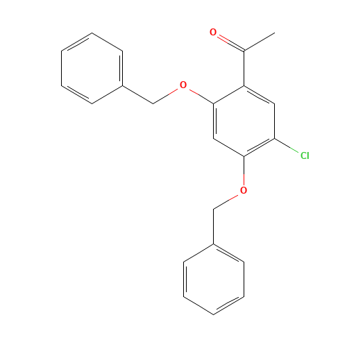 1-[5-chloro-2,4-bis(phenylmethoxy)phenyl]ethanone (CAS: 705963-54-8) - Chemical Structure and Molecular Formula 