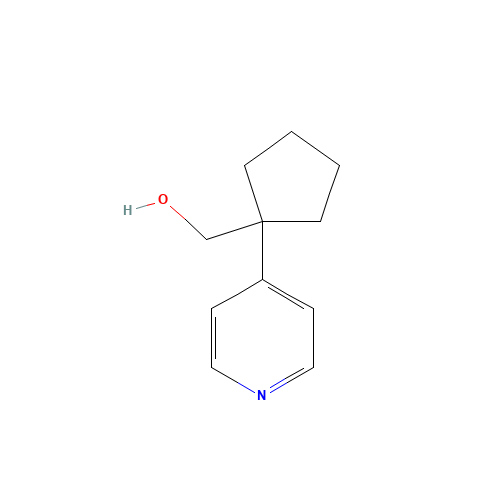 (1-pyridin-4-ylcyclopentyl)methanol (CAS: 858036-17-6) - Chemical Structure and Molecular Formula 