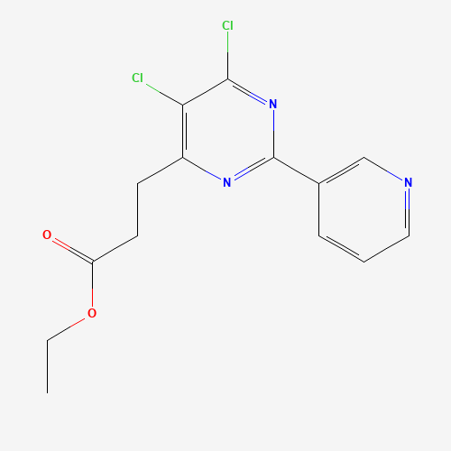 ethyl 3-(5,6-dichloro-2-pyridin-3-ylpyrimidin-4-yl)propanoate (CAS: 1416372-17-2) - Related Chemical Product