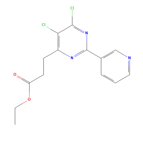 ethyl 3-(5,6-dichloro-2-pyridin-3-ylpyrimidin-4-yl)propanoate (CAS: 1416372-17-2) - Related Chemical Product