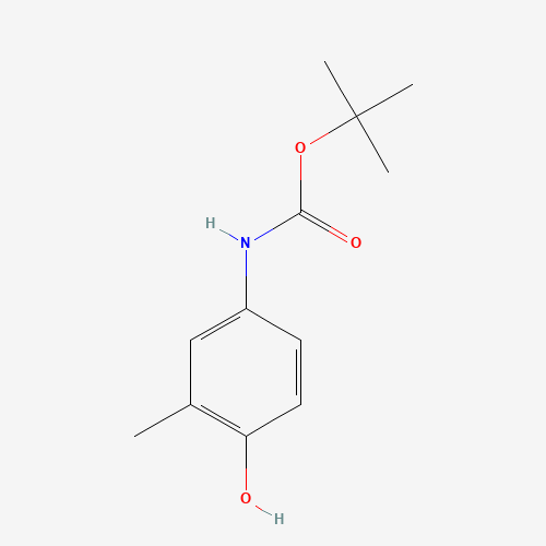 tert-butyl N-(4-hydroxy-3-methylphenyl)carbamate (CAS: 218966-28-0) - Chemical Structure and Molecular Formula 