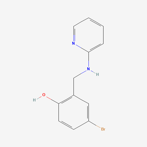 4-bromo-2-[(pyridin-2-ylamino)methyl]phenol (CAS: 153247-75-7) - Chemical Structure and Molecular Formula 