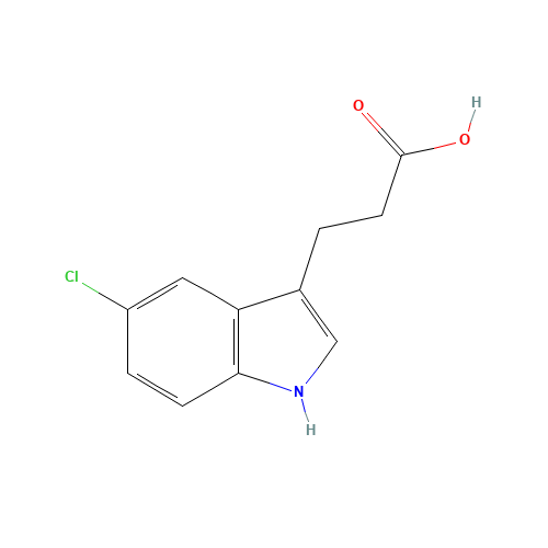 3-(5-chloro-1H-indol-3-yl)propanoic acid (CAS: 54904-22-2) - Chemical Structure and Molecular Formula 