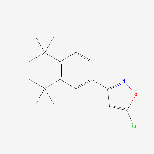 5-chloro-3-(5,5,8,8-tetramethyl-6,7-dihydronaphthalen-2-yl)-1,2-oxazole (CAS: 1314087-76-7) - Chemical Structure and Molecular Formula 