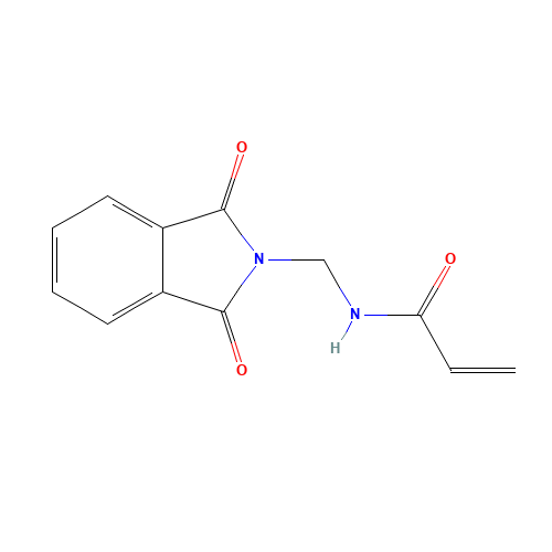 N-[(1,3-dioxoisoindol-2-yl)methyl]prop-2-enamide (CAS: 80500-44-3) - Chemical Structure and Molecular Formula 
