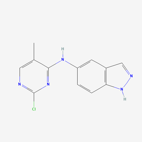 N-(2-chloro-5-methylpyrimidin-4-yl)-1H-indazol-5-amine (CAS: 1257302-90-1) - Chemical Structure and Molecular Formula 
