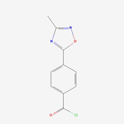 4-(3-methyl-1,2,4-oxadiazol-5-yl)benzoyl chloride (CAS: 876316-26-6) - Chemical Structure and Molecular Formula 