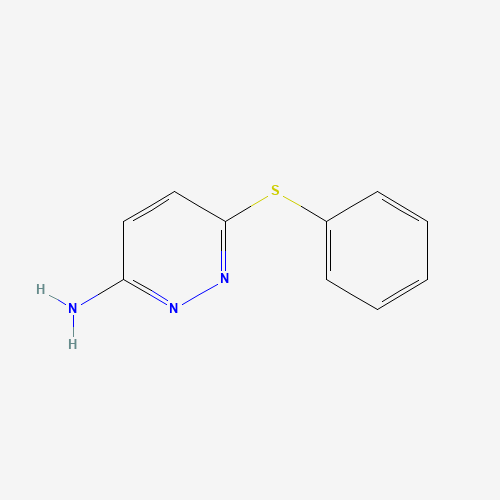 6-phenylsulfanylpyridazin-3-amine (CAS: 90844-35-2) - Chemical Structure and Molecular Formula 