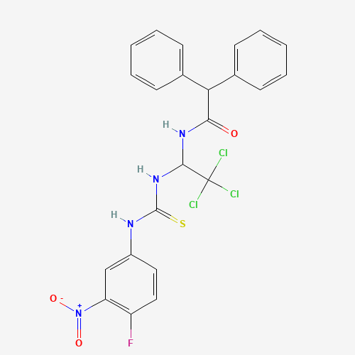 2,2-diphenyl-N-[2,2,2-trichloro-1-[(4-fluoro-3-nitrophenyl)carbamothioylamino]ethyl]acetamide (CAS: 905973-89-9) - Related Chemical Product