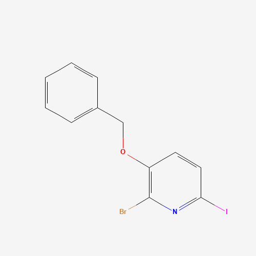 2-bromo-6-iodo-3-phenylmethoxypyridine (CAS: 443307-26-4) - Chemical Structure and Molecular Formula 