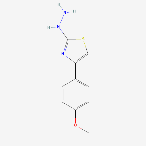 [4-(4-methoxyphenyl)-1,3-thiazol-2-yl]hydrazine (CAS: 4871-25-4) - Chemical Structure and Molecular Formula 