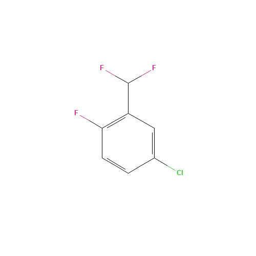 4-chloro-2-(difluoromethyl)-1-fluorobenzene (CAS: 63878-72-8) - Chemical Structure and Molecular Formula 