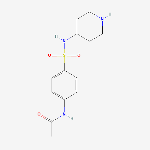 N-[4-(piperidin-4-ylsulfamoyl)phenyl]acetamide (CAS: 1018620-74-0) - Chemical Structure and Molecular Formula 