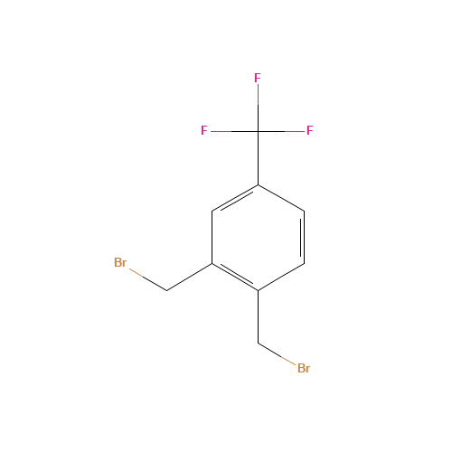1,2-bis(bromomethyl)-4-(trifluoromethyl)benzene (CAS: 74815-76-2) - Chemical Structure and Molecular Formula 