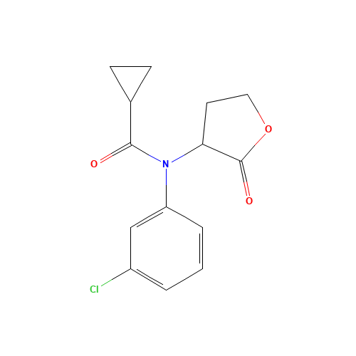 N-(3-chlorophenyl)-N-(2-oxooxolan-3-yl)cyclopropanecarboxamide (CAS: 69581-33-5) - Related Chemical Product