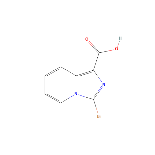 3-bromoimidazo[1,5-a]pyridine-1-carboxylic acid (CAS: 1119512-48-9) - Chemical Structure and Molecular Formula 