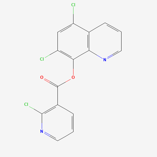 (5,7-dichloroquinolin-8-yl) 2-chloropyridine-3-carboxylate (CAS: 246147-23-9) - Chemical Structure and Molecular Formula 