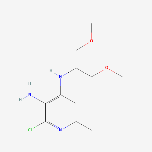 2-chloro-4-N-(1,3-dimethoxypropan-2-yl)-6-methylpyridine-3,4-diamine (CAS: 197803-36-4) - Chemical Structure and Molecular Formula 