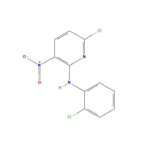 6-chloro-N-(2-chlorophenyl)-3-nitropyridin-2-amine (CAS: 304474-57-5) - Chemical Structure and Molecular Formula 
