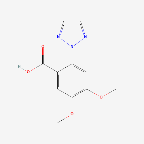 4,5-dimethoxy-2-(triazol-2-yl)benzoic acid (CAS: 1293285-56-9) - Chemical Structure and Molecular Formula 