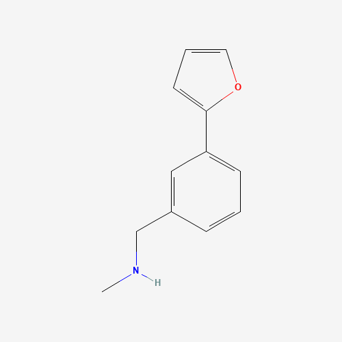 1-[3-(furan-2-yl)phenyl]-N-methylmethanamine (CAS: 857284-27-6) - Chemical Structure and Molecular Formula 