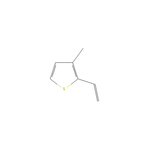 2-ethenyl-3-methylthiophene (CAS: 79461-92-0) - Chemical Structure and Molecular Formula 