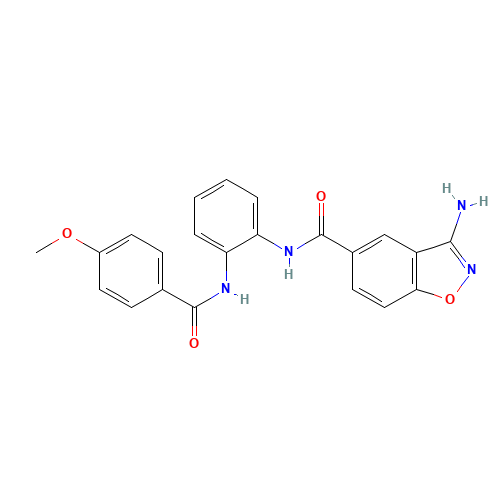 3-amino-N-[2-[(4-methoxybenzoyl)amino]phenyl]-1,2-benzoxazole-5-carboxamide (CAS: 219520-03-3) - Related Chemical Product