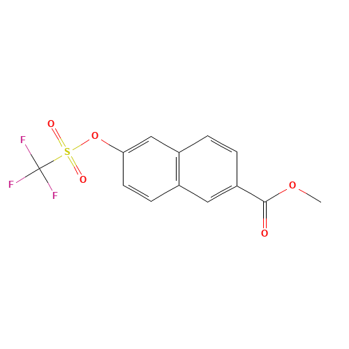 methyl 6-(trifluoromethylsulfonyloxy)naphthalene-2-carboxylate (CAS: 126613-10-3) - Chemical Structure and Molecular Formula 