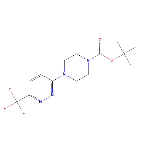 tert-butyl 4-[6-(trifluoromethyl)pyridazin-3-yl]piperazine-1-carboxylate (CAS: 1048685-30-8) - Chemical Structure and Molecular Formula 