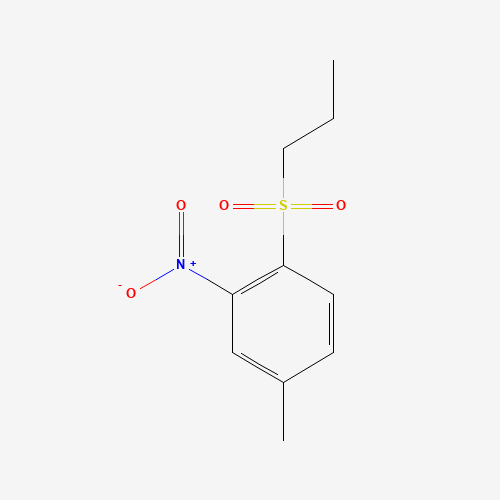 4-methyl-2-nitro-1-propylsulfonylbenzene (CAS: 1240288-71-4) - Chemical Structure and Molecular Formula 