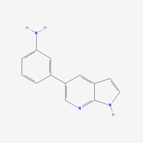 3-(1H-pyrrolo[2,3-b]pyridin-5-yl)aniline (CAS: 611205-04-0) - Chemical Structure and Molecular Formula 