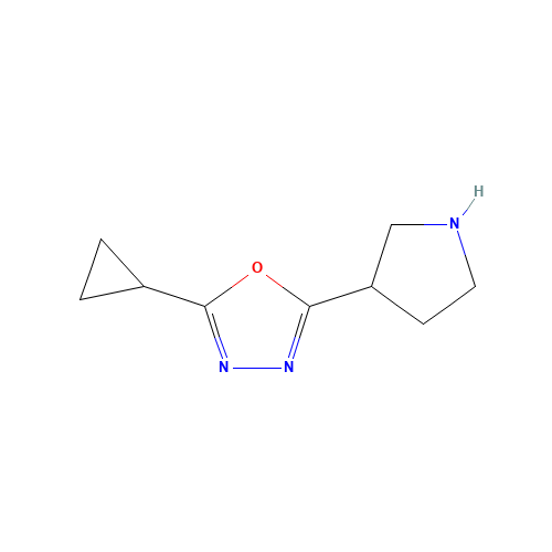 2-cyclopropyl-5-pyrrolidin-3-yl-1,3,4-oxadiazole (CAS: 1225218-55-2) - Related Chemical Product