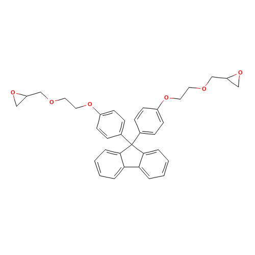 2-[2-[4-[9-[4-[2-(oxiran-2-ylmethoxy)ethoxy]phenyl]fluoren-9-yl]phenoxy]ethoxymethyl]oxirane (CAS: 259881-39-5) - Related Chemical Product