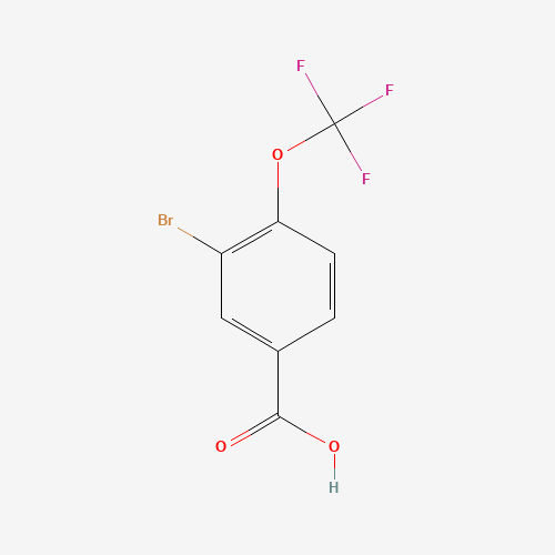 3-bromo-4-(trifluoromethoxy)benzoic acid (CAS: 85373-96-2) - Chemical Structure and Molecular Formula 