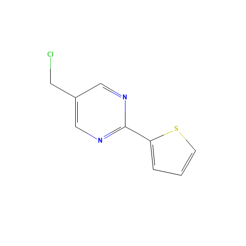 5-(chloromethyl)-2-thiophen-2-ylpyrimidine (CAS: 926921-78-0) - Chemical Structure and Molecular Formula 