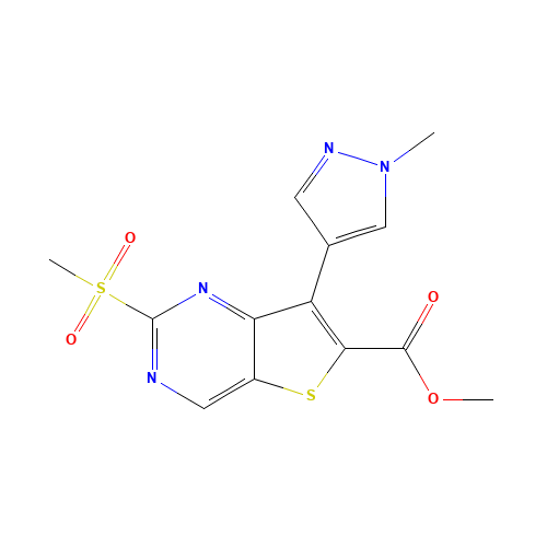methyl 7-(1-methylpyrazol-4-yl)-2-methylsulfonylthieno[3,2-d]pyrimidine-6-carboxylate (CAS: 1462950-31-7) - Related Chemical Product