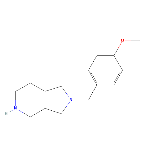 2-[(4-methoxyphenyl)methyl]-1,3,3a,4,5,6,7,7a-octahydropyrrolo[3,4-c]pyridine (CAS: 1360363-81-0) - Chemical Structure and Molecular Formula 