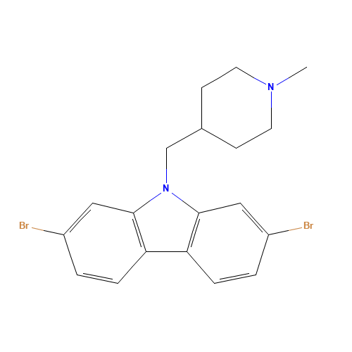 2,7-dibromo-9-[(1-methylpiperidin-4-yl)methyl]carbazole (CAS: 1616114-30-7) - Related Chemical Product