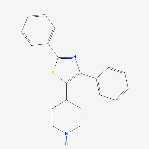 2,4-diphenyl-5-piperidin-4-yl-1,3-thiazole (CAS: 1352278-01-3) - Chemical Structure and Molecular Formula 