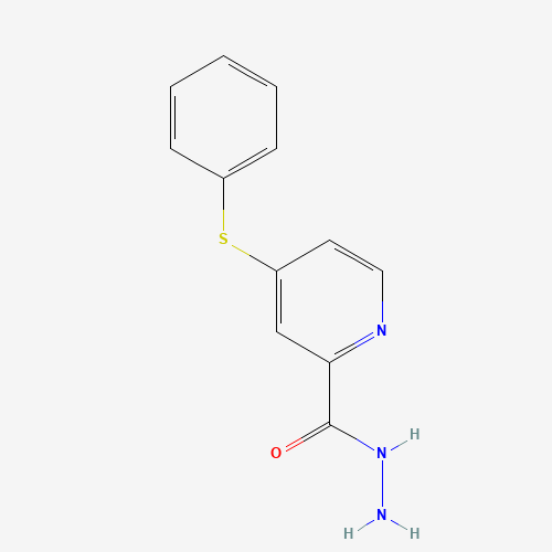 4-phenylsulfanylpyridine-2-carbohydrazide (CAS: 64064-57-9) - Chemical Structure and Molecular Formula 
