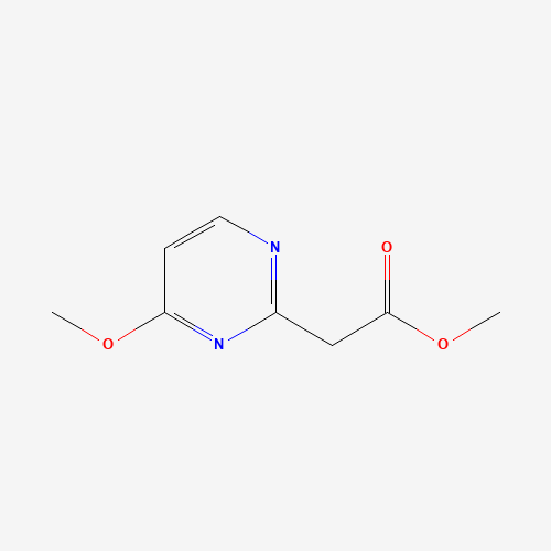 methyl 2-(4-methoxypyrimidin-2-yl)acetate (CAS: 63155-15-7) - Chemical Structure and Molecular Formula 